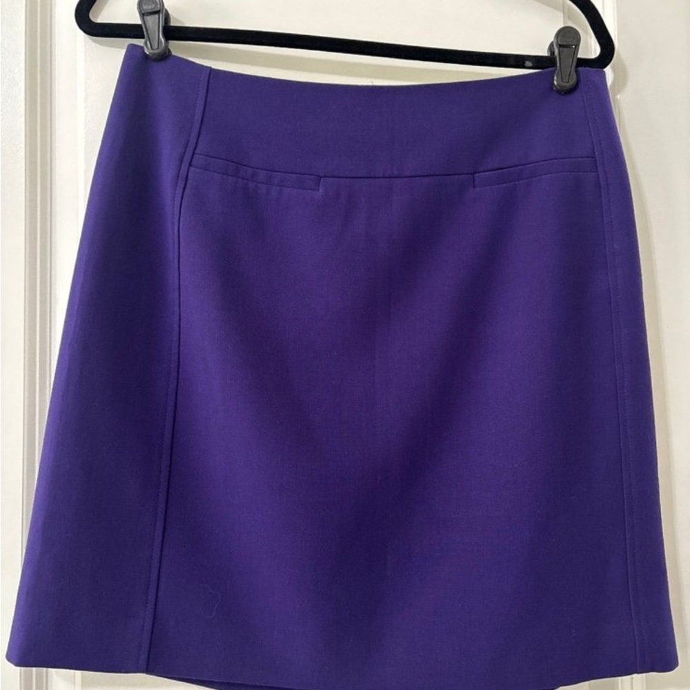 LOFT Deep Purple A-Line Skirt